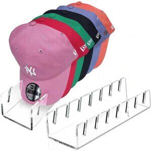 Hat Organizer Acrylic Hat Stand for 14 Baseball Caps Hat Display Rack Bedroom Cl